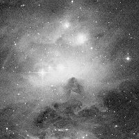 NGC 1977 (the Running Man Nebula) — sky survey preview (NASA SkyView)